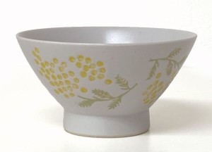 ミモザワルツ(Mimosa Waltz) 波佐見焼 茶碗 飯碗 日本製 磁器 花柄
