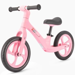 キックバイク 2歳〜6歳 12インチ 子ども用 誕生日プレゼント 幼児 ペダルなし自転車 ピンク KONG MING CAR (S2000)