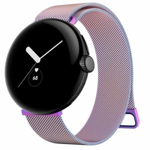 (YGTBSR) コンパチブル Google Pixel Watch 2 (2023) バンド/Pixel Watch バンド ステンレス留め金製 男女兼用 長さ調節 強力な磁 通気 