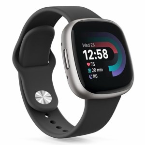 バンド for Fitbit Versa4 ベルト Versa3 バンド フィットビットSense/Sense 2 ベルト, シリコン交換バンド 交換ベルト 柔らかい シリコ