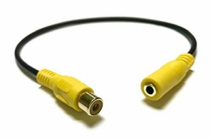 Access  3.5mm to RCAケーブル 映像 黄色 金メッキ コネクタ 3.5mm メス to RCA メス AV53