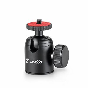 Zeadio三脚ミニ雲台 カメラ、ビデオカメラ、デジタル一眼レフ、一脚、スライダー、三脚、セルフィースティックなどのための1/4 "および3/