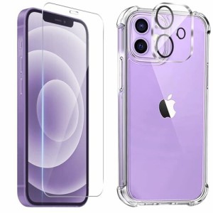 対応 iPhone 12 ガラスフィルム + カメラフィルム + ケース 日本旭硝子製 フィルム 強化ガラス レンズフィルム 硬度9H 飛散防止 高透過率