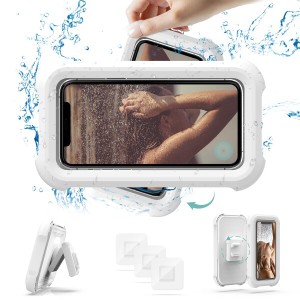 お風呂 スマホ 防水ケース iPhone防水ケース 壁掛けスマホ防水ケース スマホスタンド 防水ケース iPhone お風呂 スマホ 携帯 シャワー 貼