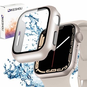 DIKESHGU for Apple Watch防水ケース Series9/7/8 41mm/45mm アップルウォッチ シリーズ9/7/8用保護カバー ガラスフィルム 一体型 PC素材