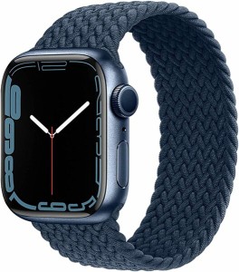 コンパチブル Apple watch バンド ブレイデッドソロループ iWatch バンド 交換用ベルト ステンレス接続部 伸縮性 通気性 apple watch Ser