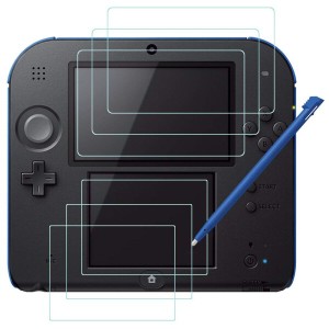 ニンテンドー 2DS 用 保護フィルム + 2DS用 スタイラスペン AFUNTA Nintendo 任天堂 2DS 用 トップ & ボトム 液晶保護フィルム 高透過率 