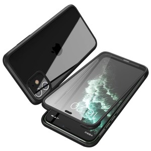 YSAN iPhone11ProMax 用 ケース 360度全面保護 (100％画面感度)(両面ガラス) クリアフルカバー 米軍MIL規格 透明 耐衝撃 薄型 軽量 シリ