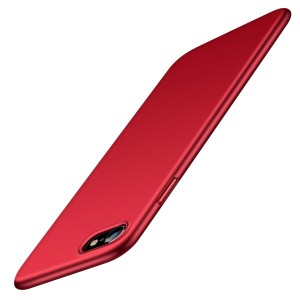 iPhone SE 用ケース 2022 iPhone SE2・8・7 ケース 4.7インチ対応 薄型 PC ガラスフィルム付属 指紋防止 擦り傷防止 耐衝撃カバー レッド
