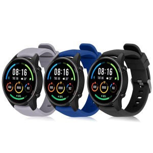 (RicYeel) 22mm シリコンバンド for Xiaomi Mi Watch/Mi Watch Color Sport バンド (3個セット) 交換用ストラップ スポーツバンド 交換ベ