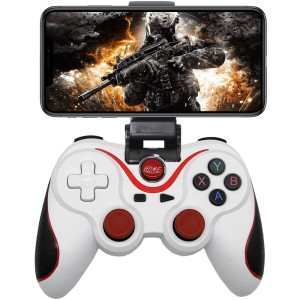 Androidゲームコントローラー Megadreamワイヤレスゲームパッド Bluetooth接続 スマホホルダー付き 400ｍAh充電式バッテリー 最大18時間