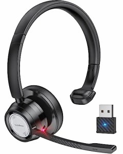 Link Dream ヘッドセット bluetooth ワイヤレス ヘッドセット 片耳 マイク付き CVC8.0ノイズキャンセリング 片耳 左右兼用 ミュート機能 