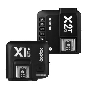 Godox X2T-C+X1R-C TTL ワイヤレスフラッシュトリガー フラッシュ受信機付き キャノン用 1/8000s 32チャンネル 2.4G?隔制御 Canon一眼レ