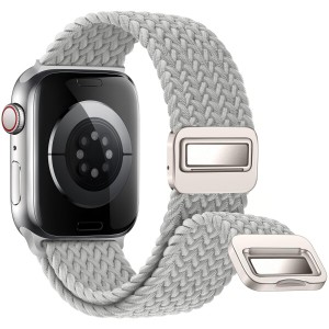 (Sunhel) コンパチブル アップルウォッチ バンド Apple Watch バンド 磁気吸着式バックル 強力な磁石 ナイロン素材 編み込み ソロループ 