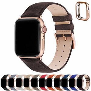 アップルウォッチ バンド Apple Watch バンド アップルウォッチベルト 本革 装着簡単 保護ケース付き レディース メンズ 1/2/3/4/5/6/7/8