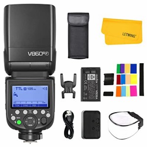 Godox ゴドックス V860III-F カメラ フラッシュ, 2.4G HSS 1 / 8000s 7.2V / 2600mAhバッテリーリチウムイオン0.01-1.5sリサイクルタイム