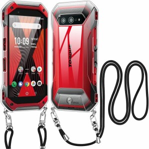 クリア TORQUE 5G KYG01 ケース ショルダー Kyocera TORQUE G05 ケース ストラップ付き スマホケース 耐衝撃 カバー TPU 肩掛け 斜めかけ