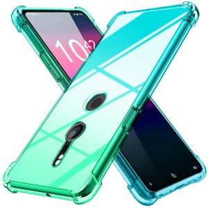 Xperia XZ3 ケース クリア 薄型 グラデーション色 ケース 軽量 tpu 耐衝撃 スマホケース 透明 SO-01M SOV41 米軍MIL規格取得 おしゃれ 黄