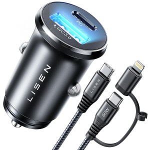 LISEN 車載充電器 シガーソケット usb-c 急速充電 pd36W&qc3.0対応 車 充電器 iphoneカーチャージャーiPhone 15/14/13/SE/12/11/X/8 Xper