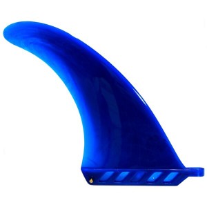 20cm センターフィン Soft ソフトフレックス 8" for ロングボード SUP パドルボード saruSURF Safety Flex (ねじ無し, ブルー)