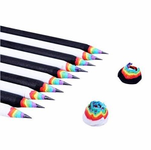アヨミ(AYOMI) 鉛筆 HB（お得な10本セット）Rainbow Pencils えんぴつ エンピツ ペンシル かわいい 虹 にじ おしゃれ プレゼント ギフト 
