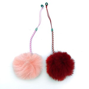 GS Golf tees Accessories Rabbit hair ゴルフティーハンガーアクセサリー2個 プレゼントにいいゴルフ用品 (RedPink)