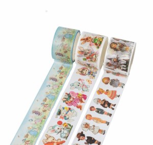 マスキングテープ セット 3個セット 装飾マスキングテープコレクション 様々な 小動物、ウサギ DIYクラフト ギフトラッピング クリスマス