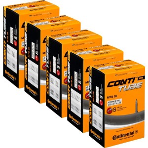 (コンチネンタル) Continental 自転車チューブ MTB 26 (1.75〜2.25) プレスタバルブ 42mm 自転車チューブ - お得セット(5個パック)