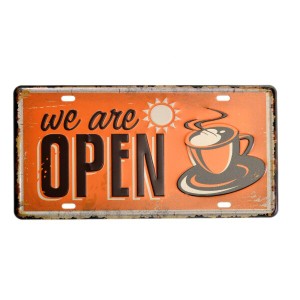 OPEN オープン サインボードビンテージ カフェ コーヒー 店舗 レストラン インテリア 看板 ; AVSB-371