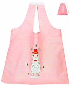 Bescaz エコバッグ キャラクター 折りたたみ かわいいうさぎ 買物袋 水洗い可 繰り返し使用 ピクニック ピンク