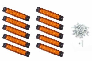 汎用 12V 防水 片側6連 LED サイドマーカートレーラー デコトラ カスタム 電飾 交換