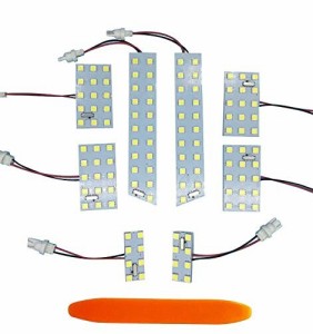 LED アルファード20系 ルームランプ セット 専用設計 光量調節可能 室内灯 ホワイト 取付簡単 (アルファード20系)