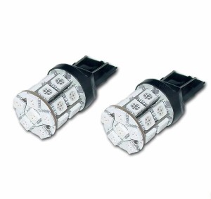 爆光 自動車用 LED バルブ T20 7443 20SMD 5050 30×3チップ 2個 12v 24v ホワイト 白 ターンシグナルランプ サイドマーカー ブレーキラ