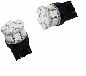 PA 2個 13チップ T20 7443 赤 レッド 自動車用 LED バブル 12V ターンシグナルランプ サイドマーカー ブレーキランプ バックランプ テー