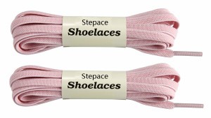 (Stepace) 2足 伸びる靴ひも 子供から大人までも使える 10色ゴムシューレース Pink 160