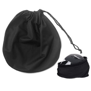 サムコス ヘルメット入れ 巾着式 保護袋 ブラック 柔軟 軽量 ヘルメット 収納 バッグ バイク ヘルメットケース バスケットボール サッカ