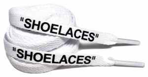 (ec-drive) SHOELACES シューレース 種類 サイズ 選択可能 フラットタイプ 靴紐 平紐スニーカーカスタム (160cm, 白（黒文字）)