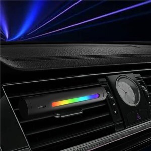 AUSTYLCO LEDテープライト 車載雰囲気ライト ミニサイズ 音に反応 高輝度 補助照明 スイッチ付き 防水仕様 エアコン取り付け型 車内装飾