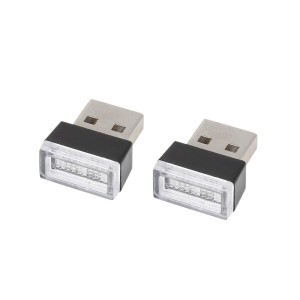 ACROPIX USB LEDライト レッドライト インテリア USB LED 電球 ネオン 雰囲気アンビエントランプ ブラック 2個入り