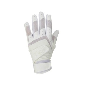 Rawlings(ローリングス) 高校野球対応 [両手用]バッティンググローブ 手袋 ダブルベルト EBG9S02 ホワイト S