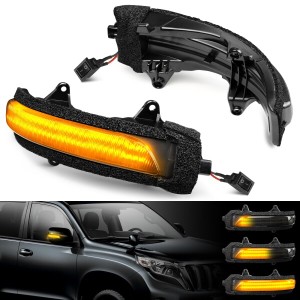 GemPro ランドクルーザー 200系 ランドクルーザープラド 150系 トヨタ適用 シーケンシャル ミラー ウインカー LED 全点滅と流れるウイン