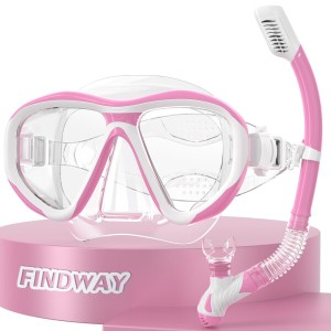 Findway シュノーケリング マスク シュノーケルセット 大人用 ドライ式シュノーケリングセット 潜水メガネ 男女兼用 曇り止め 水中メガネ