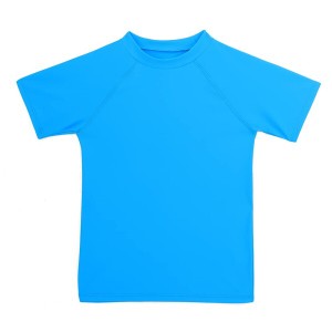 (ESTAMICO) キッズ 半袖 Ｔシャツ ラッシュガード UVカットUPF+50 男の子 水着（ブルー・110cm/4T）