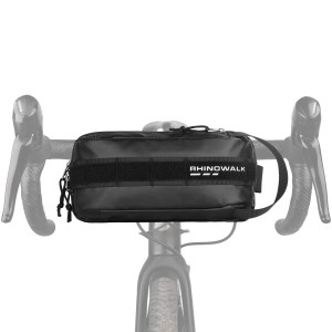 Rhinowalk 自転車ハンドルバーバッグ 防水 フロントバッグ 多機能 サイクリングバッグ 軽量 2.4L ショルダーバッグ チェストバッグ 反射