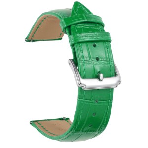 (BINLUN) レザー時計バンドクイックリリース 革腕時計ベルトメンズ レディース交換用 スマートウォッチベルトワニ革模様 (14MM，グリーン