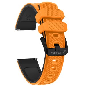 (wutwuk) シリコン時計バンド 18mm クイックリリース ソフトラバー 時計ストラップ ベルト 男女兼用 交換リストバンド カラフル色選択 （
