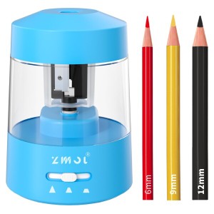 ZMOL 鉛筆削り 電動 自動 ミニ 充電式 自動停止機能 削りすぎ防止 コンパクトな鉛筆削り器 色鉛筆(6-8mm) 軽量 携帯 小学生 子供 学校/教