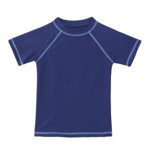 TIZAX キッズ ラッシュガード 子供 水着 半袖 Ｔシャツ UVカットUPF50 + (ネイビー, 140/8T)