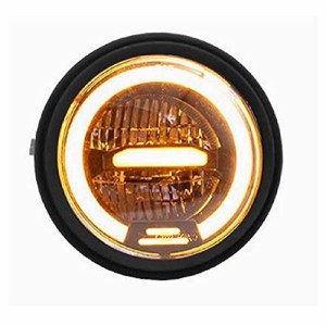 LED ヘッドライト イカリング ポジション デイライト TW200 TW225 XS250 SR400 エストレヤ250 250TR 等 カフェレーサー 仕様 汎用品 (イ