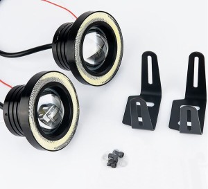 Lanx. フォグランプ LED イカリング ヘッドライト イエロー 左右 2個 セット 汎用 高性能 COB 防水 車用 led 爆光 2色切替 車 後付け 黄